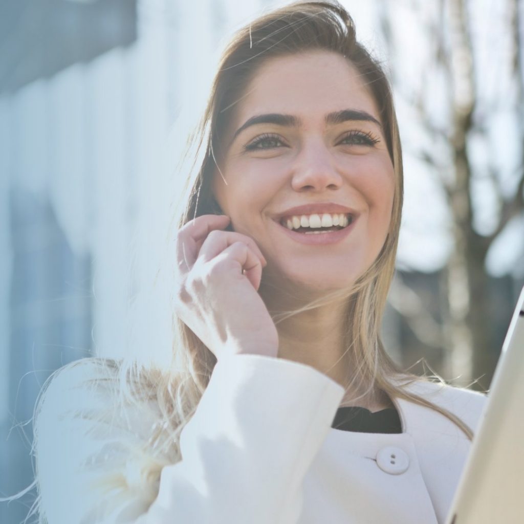 woman smiling | dental exam