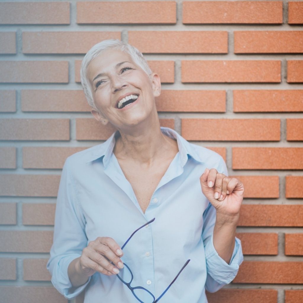 dentures - Woman smiling